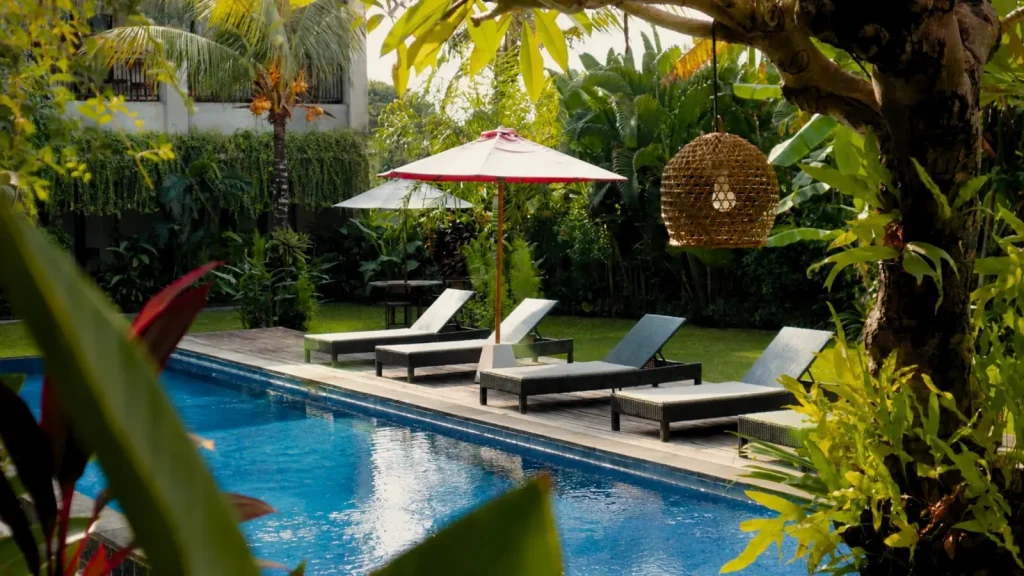 The pool at Puri Canggu Rooms, below PUCO Rooftop